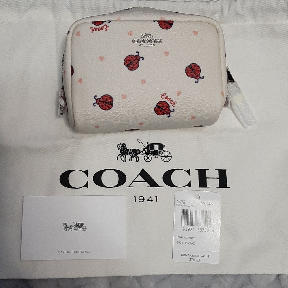 Super cute Coach Cosmetic case